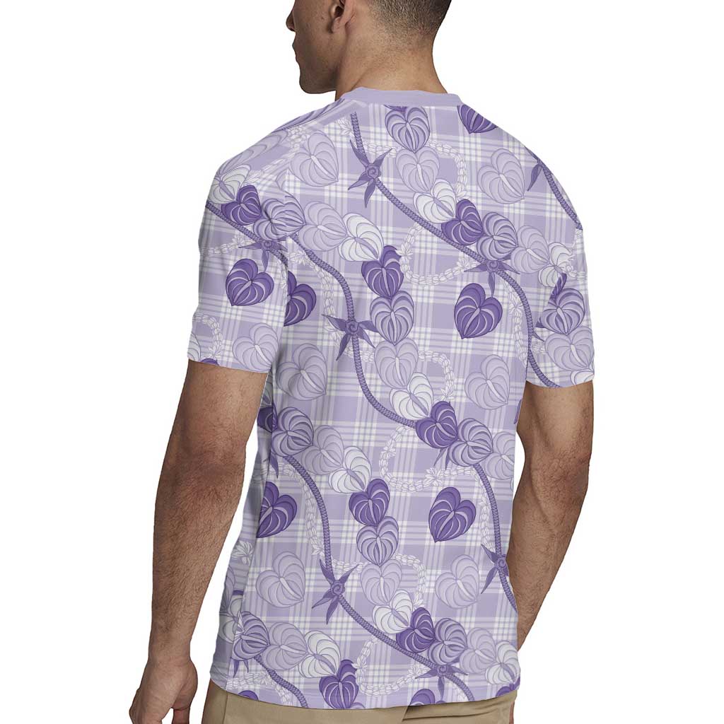 Anthurium Pikake Ti Leaf Palaka Rugby Jersey Purple Version