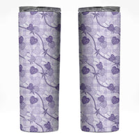 Anthurium Pikake Ti Leaf Palaka Skinny Tumbler Purple Version LT01 Purple - Polynesian Pride