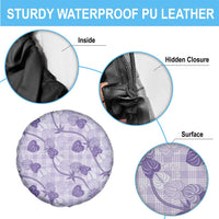 Anthurium Pikake Ti Leaf Palaka Spare Tire Cover Purple Version