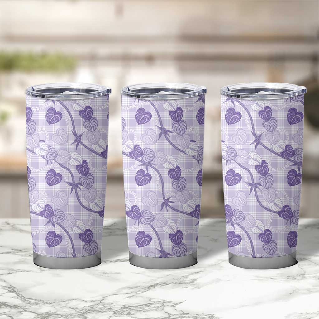 Anthurium Pikake Ti Leaf Palaka Tumbler Cup Purple Version