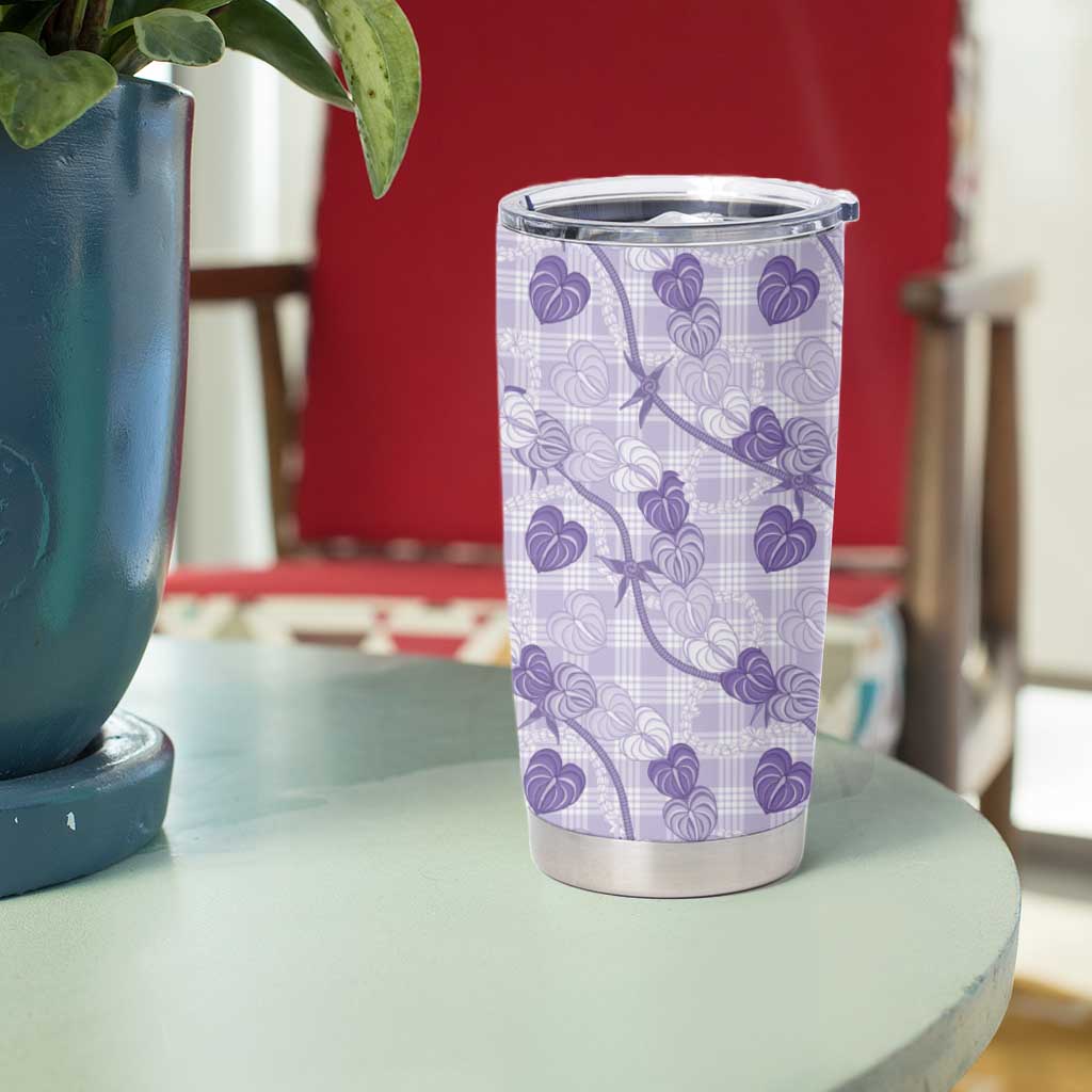 Anthurium Pikake Ti Leaf Palaka Tumbler Cup Purple Version