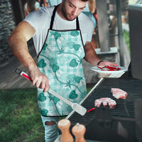 Anthurium Pikake Ti Leaf Palaka Apron Turquoise Version