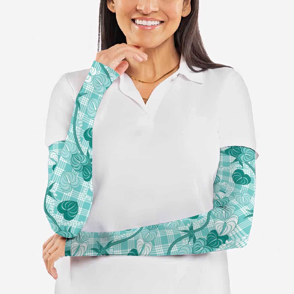 Anthurium Pikake Ti Leaf Palaka Arm Sleeves Turquoise Version