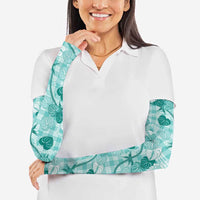 Anthurium Pikake Ti Leaf Palaka Arm Sleeves Turquoise Version