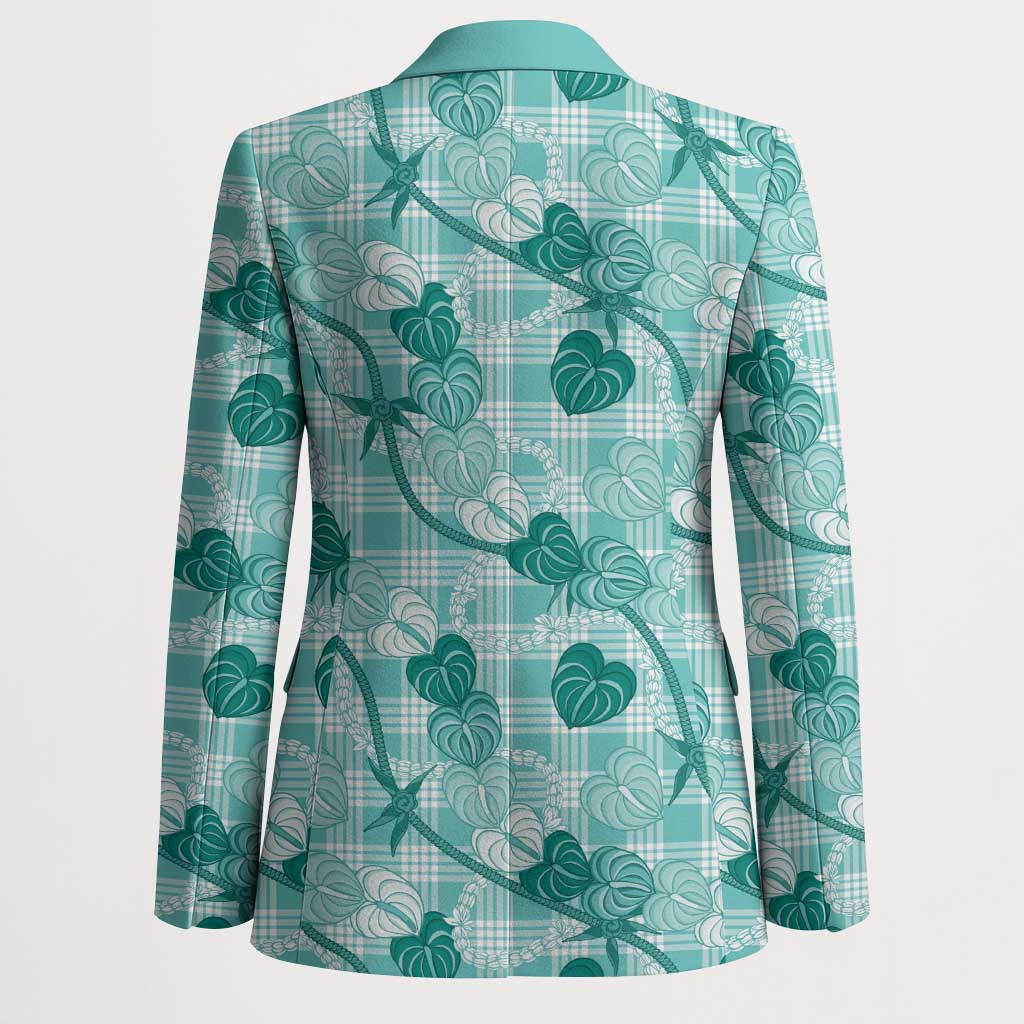 Anthurium Pikake Ti Leaf Palaka Blazer Turquoise Version