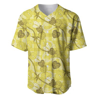 Anthurium Pikake Ti Leaf Palaka Baseball Jersey Yellow Version