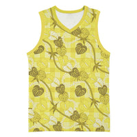 Anthurium Pikake Ti Leaf Palaka Basketball Jersey Yellow Version
