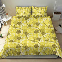 Anthurium Pikake Ti Leaf Palaka Bedding Set Yellow Version