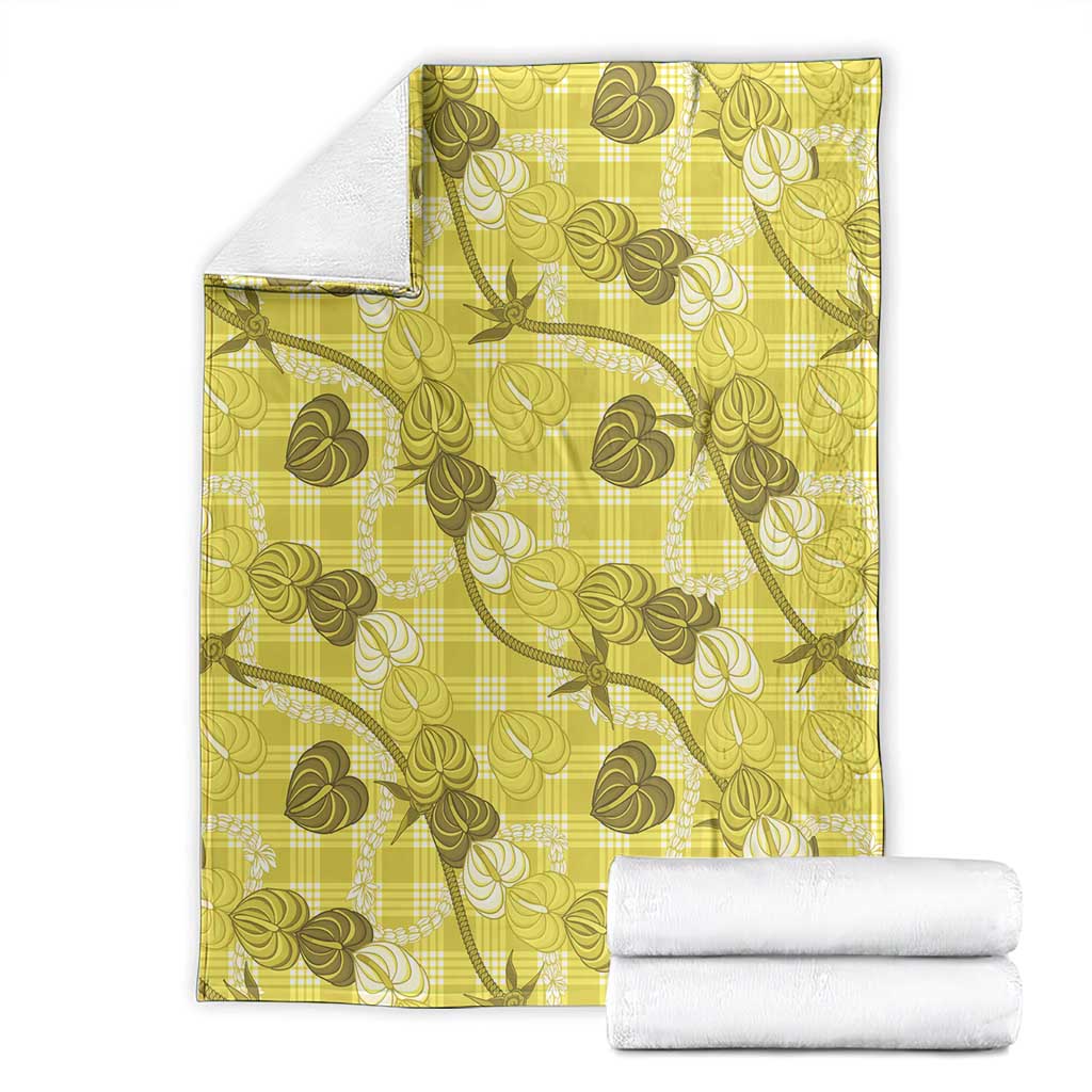 Anthurium Pikake Ti Leaf Palaka Blanket Yellow Version