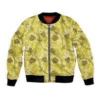 Anthurium Pikake Ti Leaf Palaka Bomber Jacket Yellow Version
