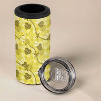 Anthurium Pikake Ti Leaf Palaka 4 in 1 Can Cooler Tumbler Yellow Version