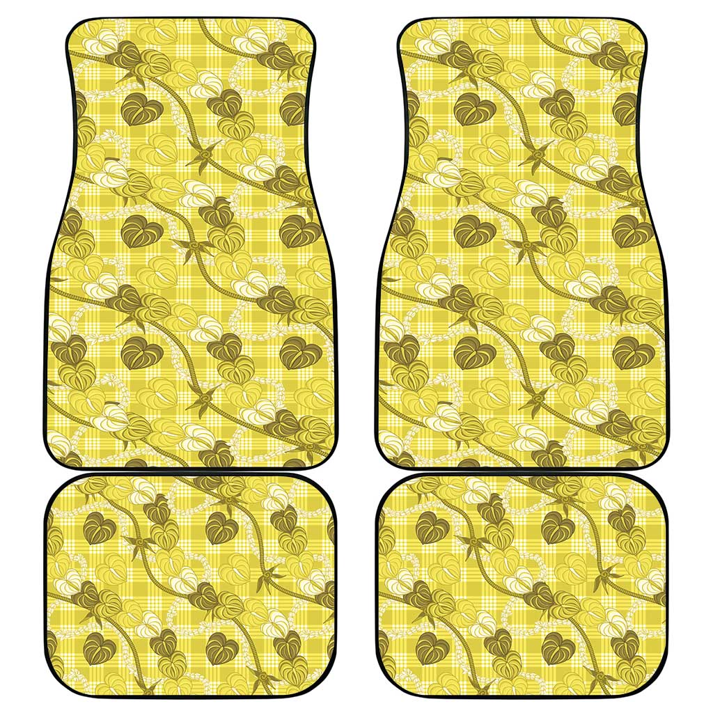 Anthurium Pikake Ti Leaf Palaka Car Mats Yellow Version