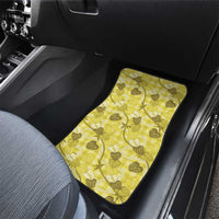 Anthurium Pikake Ti Leaf Palaka Car Mats Yellow Version