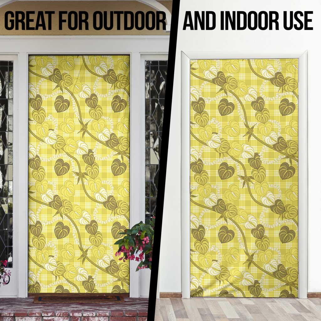 Anthurium Pikake Ti Leaf Palaka Door Cover Yellow Version