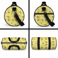 Anthurium Pikake Ti Leaf Palaka Duffle Bag Yellow Version LT01 - Polynesian Pride