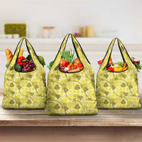 Anthurium Pikake Ti Leaf Palaka Grocery Bag Yellow Version