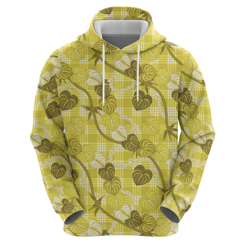 Anthurium Pikake Ti Leaf Palaka Hoodie Yellow Version