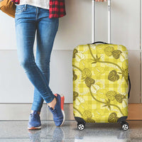 Anthurium Pikake Ti Leaf Palaka Luggage Cover Yellow Version