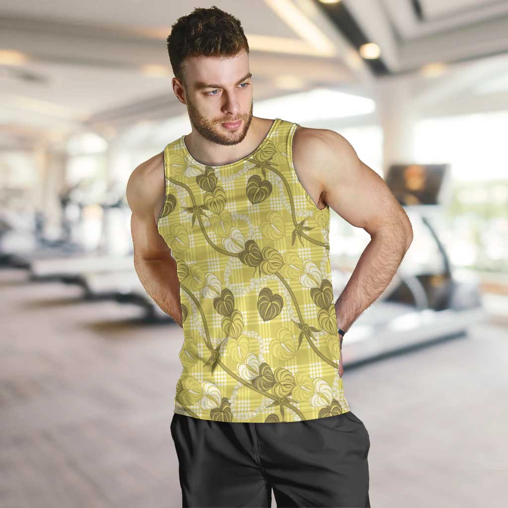 Anthurium Pikake Ti Leaf Palaka Men Tank Top Yellow Version