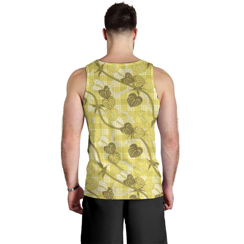 Anthurium Pikake Ti Leaf Palaka Men Tank Top Yellow Version
