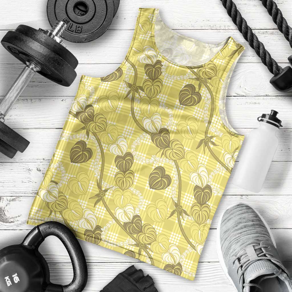 Anthurium Pikake Ti Leaf Palaka Men Tank Top Yellow Version