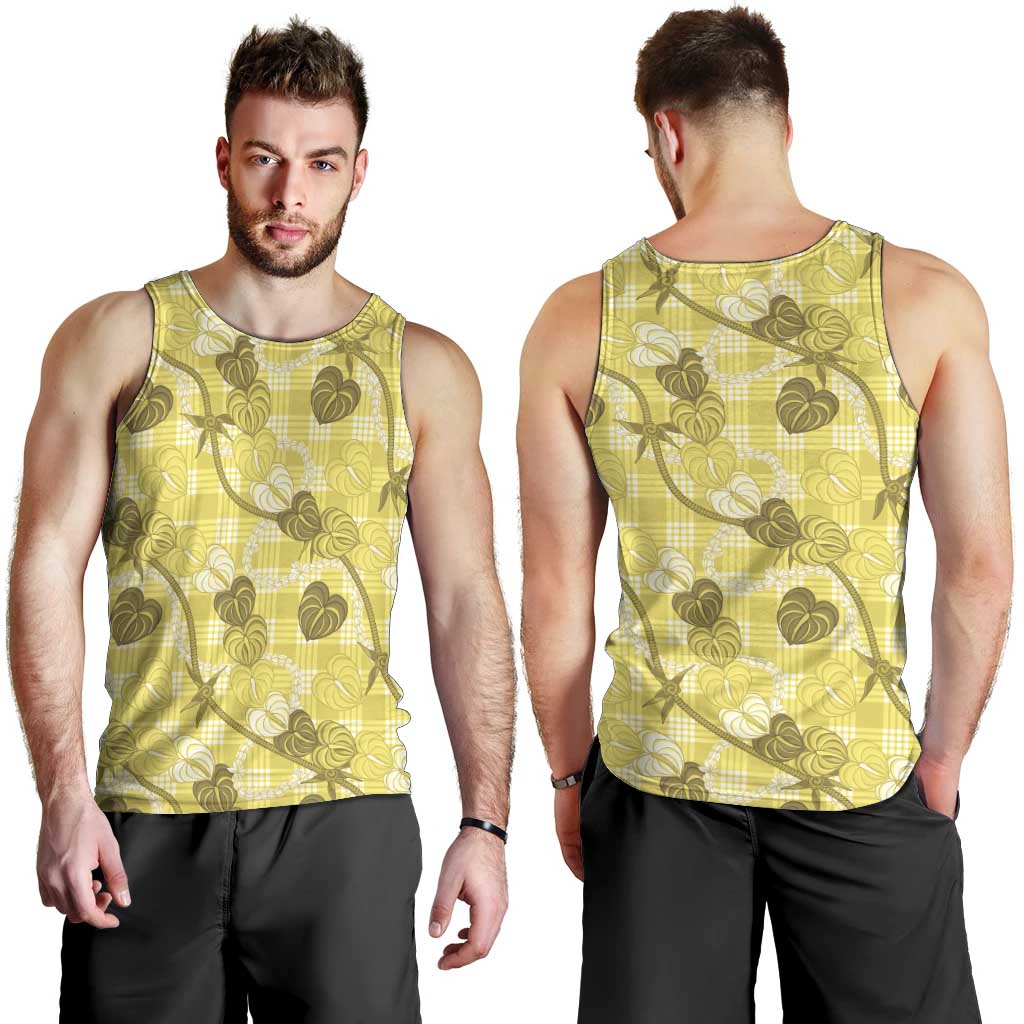 Anthurium Pikake Ti Leaf Palaka Men Tank Top Yellow Version