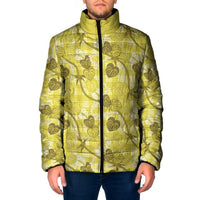 Anthurium Pikake Ti Leaf Palaka Padded Jacket Yellow Version