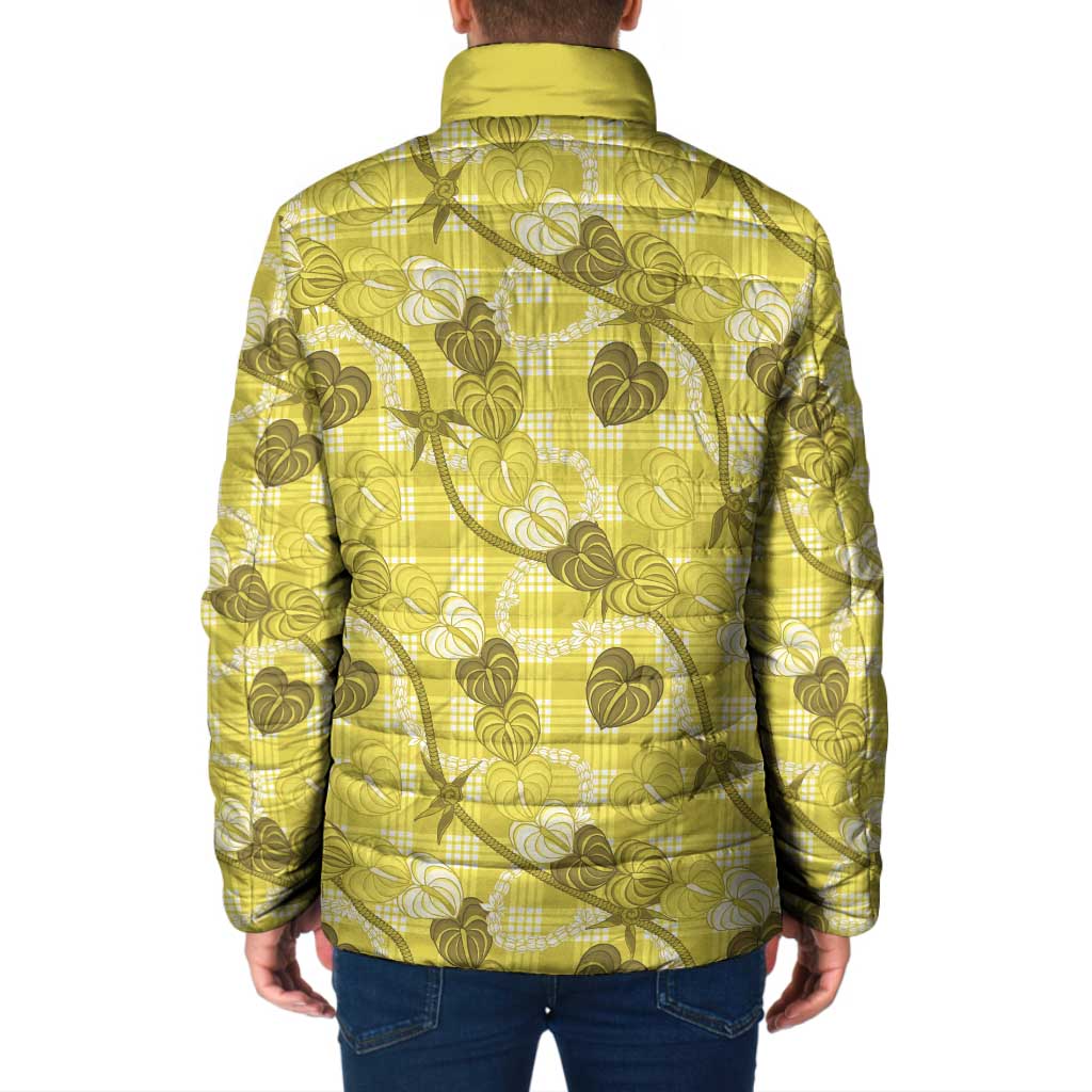 Anthurium Pikake Ti Leaf Palaka Padded Jacket Yellow Version