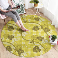 Anthurium Pikake Ti Leaf Palaka Round Carpet Yellow Version
