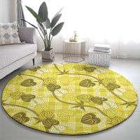 Anthurium Pikake Ti Leaf Palaka Round Carpet Yellow Version
