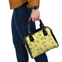 Anthurium Pikake Ti Leaf Palaka Shoulder Handbag Yellow Version