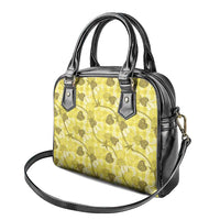 Anthurium Pikake Ti Leaf Palaka Shoulder Handbag Yellow Version
