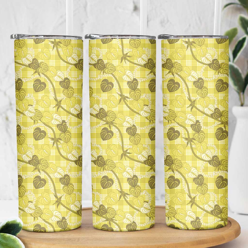 Anthurium Pikake Ti Leaf Palaka Skinny Tumbler Yellow Version