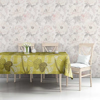 Anthurium Pikake Ti Leaf Palaka Tablecloth Yellow Version
