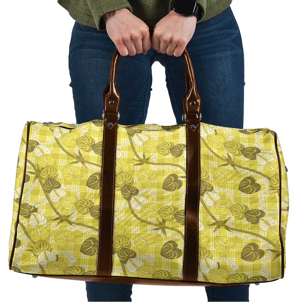 Anthurium Pikake Ti Leaf Palaka Travel Bag Yellow Version