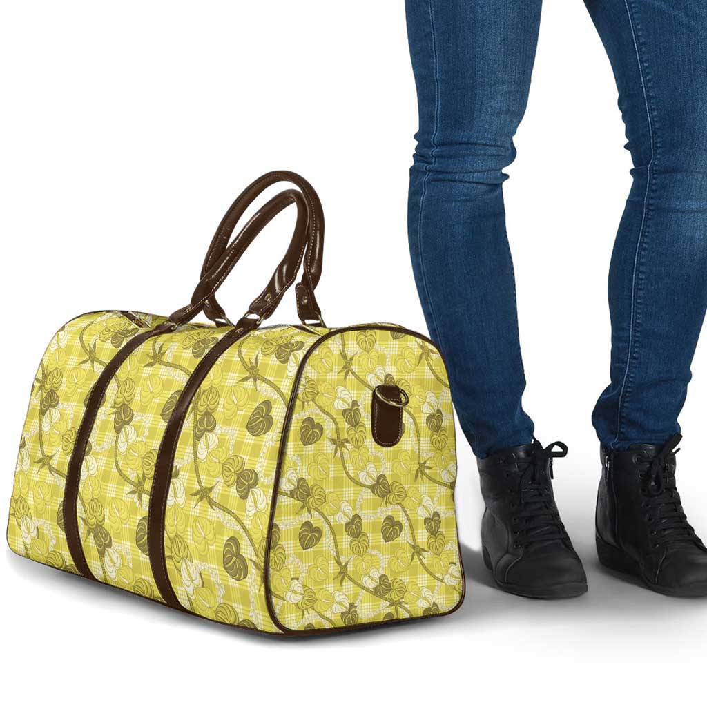 Anthurium Pikake Ti Leaf Palaka Travel Bag Yellow Version