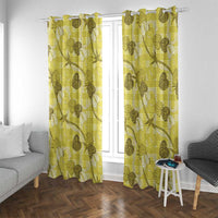 Anthurium Pikake Ti Leaf Palaka Window Curtain Yellow Version
