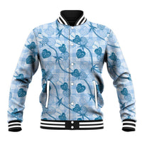 Anthurium Pikake Ti Leaf Palaka Baseball Jacket Blue Version