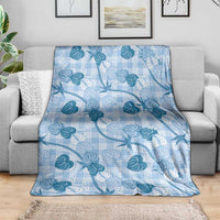 Anthurium Pikake Ti Leaf Palaka Blanket Blue Version