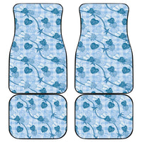 Anthurium Pikake Ti Leaf Palaka Car Mats Blue Version