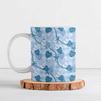 Anthurium Pikake Ti Leaf Palaka Ceramic Mug Blue Version