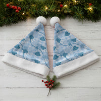 Anthurium Pikake Ti Leaf Palaka Christmas Santa Hat Blue Version LT01 - Polynesian Pride