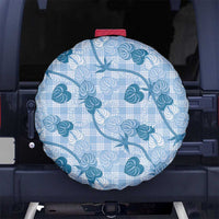 Anthurium Pikake Ti Leaf Palaka Spare Tire Cover Blue Version