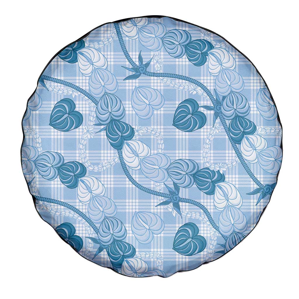 Anthurium Pikake Ti Leaf Palaka Spare Tire Cover Blue Version