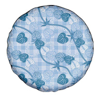 Anthurium Pikake Ti Leaf Palaka Spare Tire Cover Blue Version