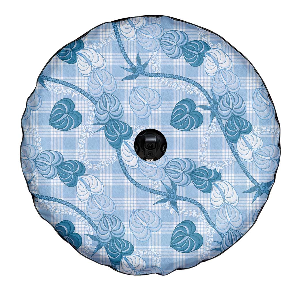 Anthurium Pikake Ti Leaf Palaka Spare Tire Cover Blue Version