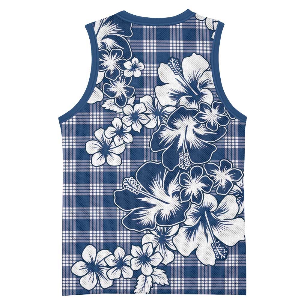 Hibiscus Pakala Cobalt Blue Royal Basketball Jersey Tropical Floral Stylized - Polynesian Pride