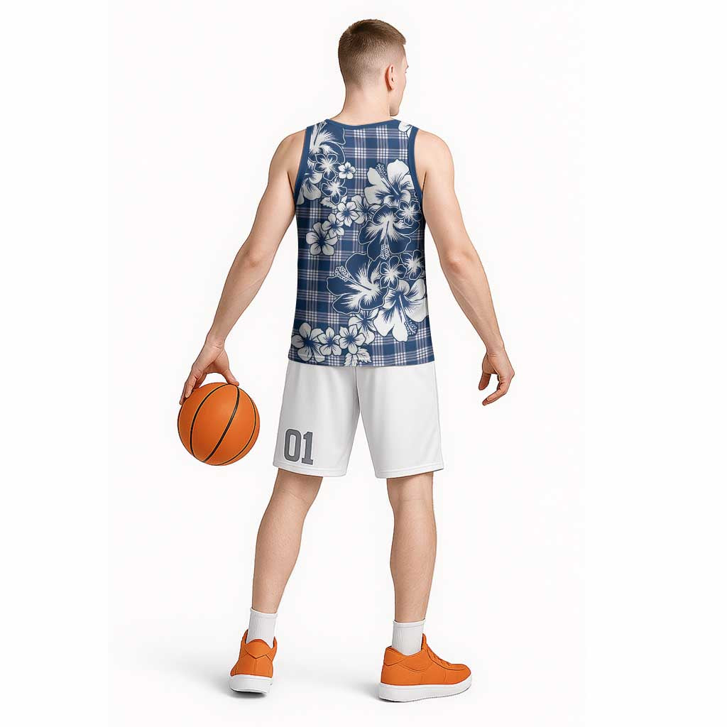 Hibiscus Pakala Cobalt Blue Royal Basketball Jersey Tropical Floral Stylized - Polynesian Pride