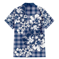 Hibiscus Pakala Cobalt Blue Royal Family Matching Mermaid Dress and Hawaiian Shirt Tropical Floral Stylized - Polynesian Pride