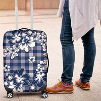 Hibiscus Pakala Cobalt Blue Royal Luggage Cover Tropical Floral Stylized - Polynesian Pride